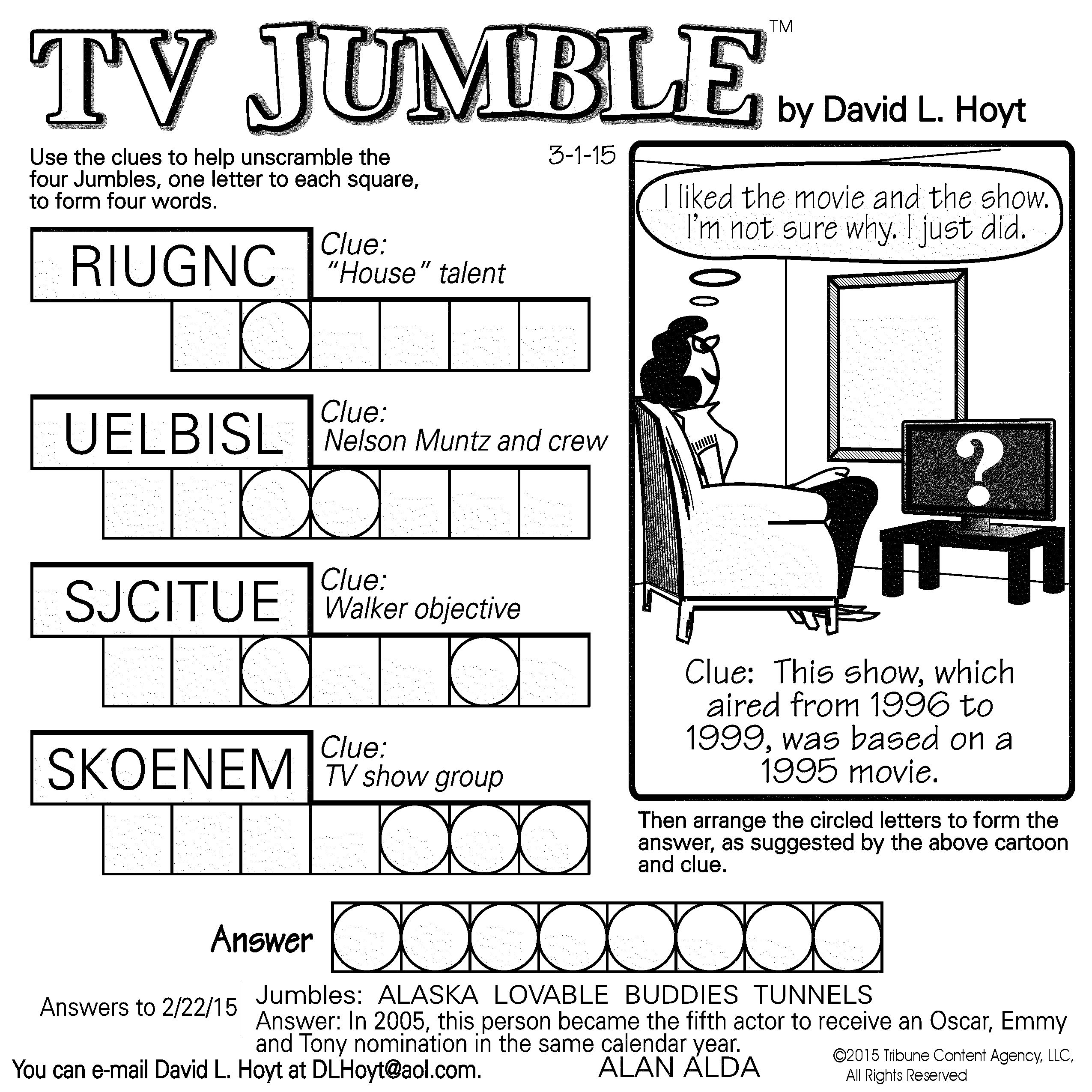 Daily Jumble Word Puzzle