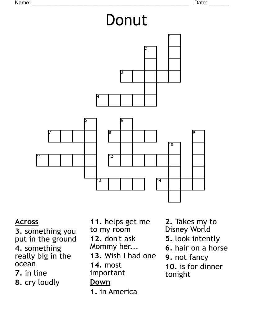 Donut Crossword WordMint