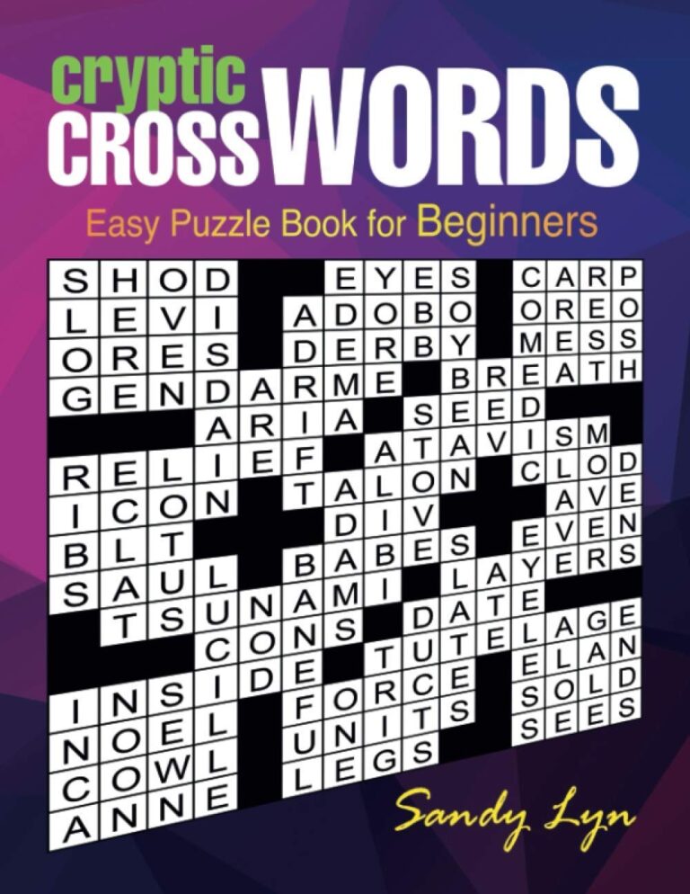 Easy Cryptic Crosswords For Beginners Large Print Quick Daily 