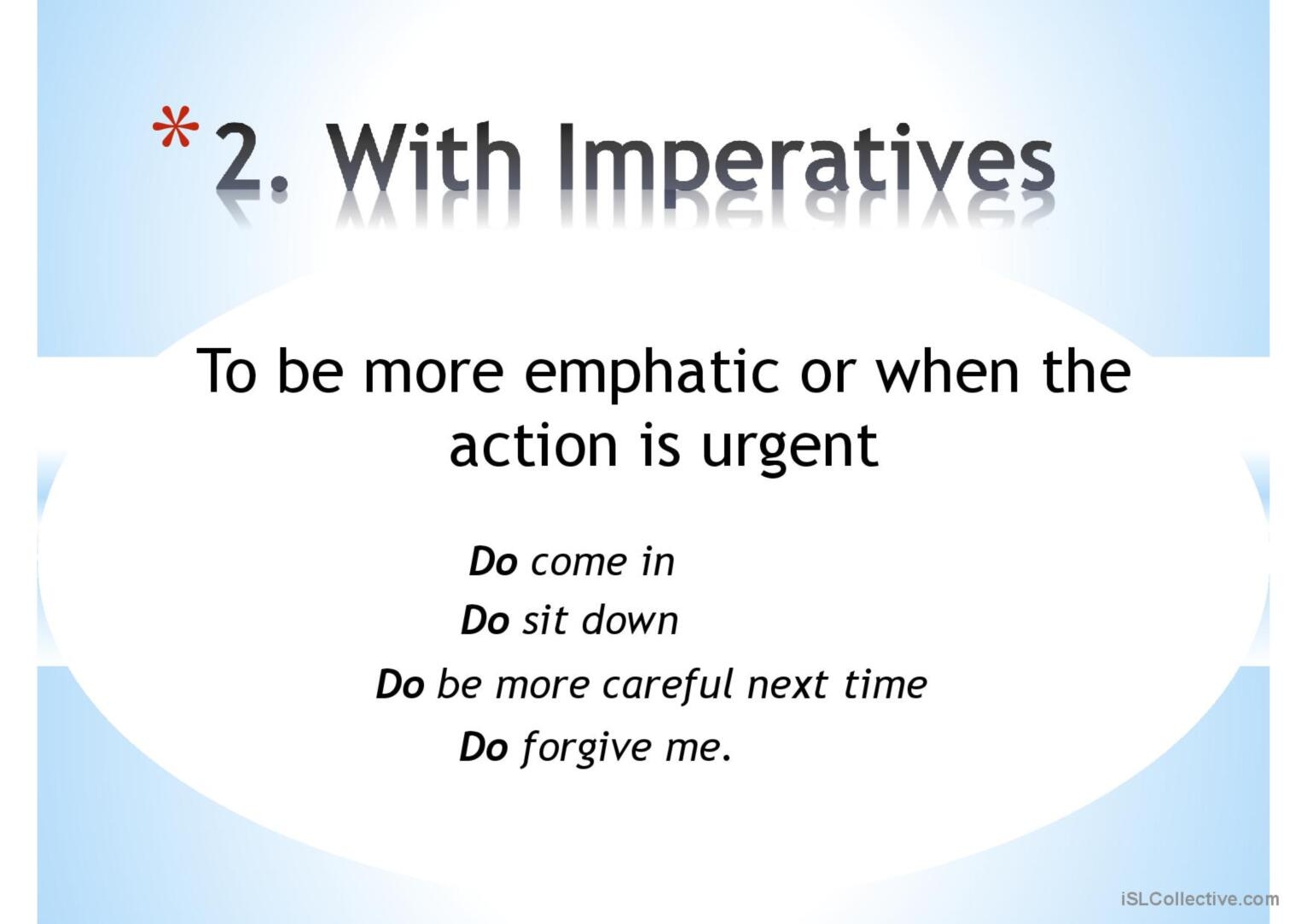 Emphatic Do Grammar Guide English ESL Powerpoints