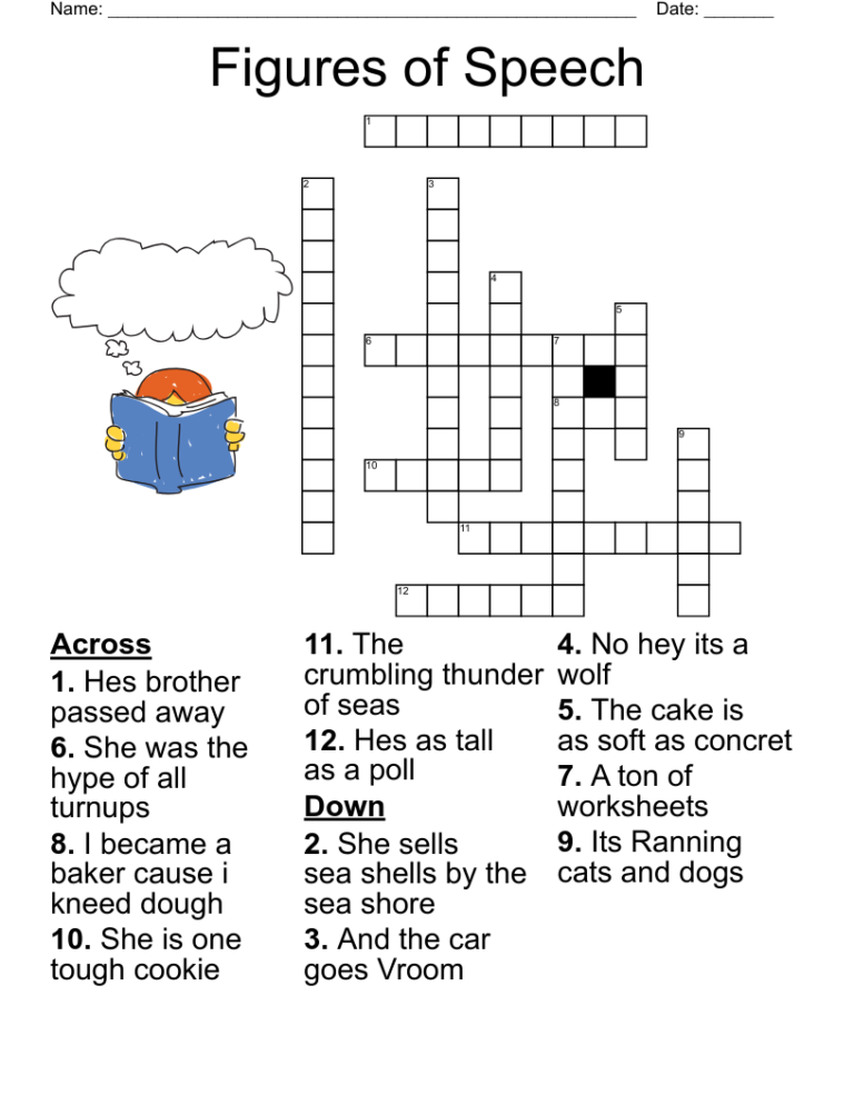 Figures Of Speech Crossword WordMint