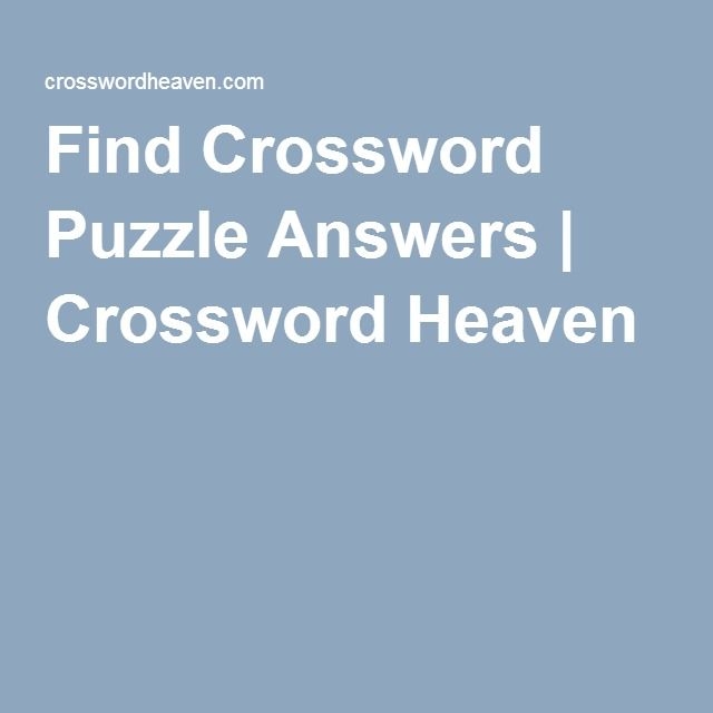 Find Crossword Puzzle Answers Crossword Puzzle Crossword Puzzle