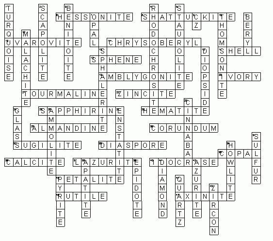 Gemstone Crossword Puzzle Collection International Gem Society