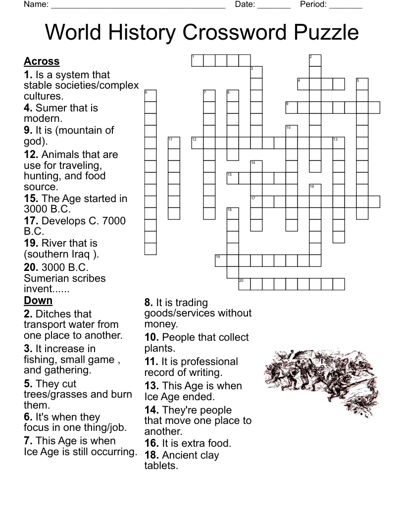 History Crossword Puzzles Printable