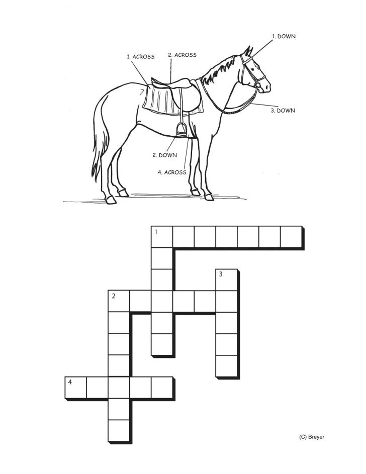 Horse And Tack Cross Word Puzzle Horses Horses Horse Games Horse 