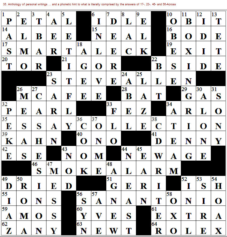 Hudson River Feeder Crossword Clue BAHIA HAHA