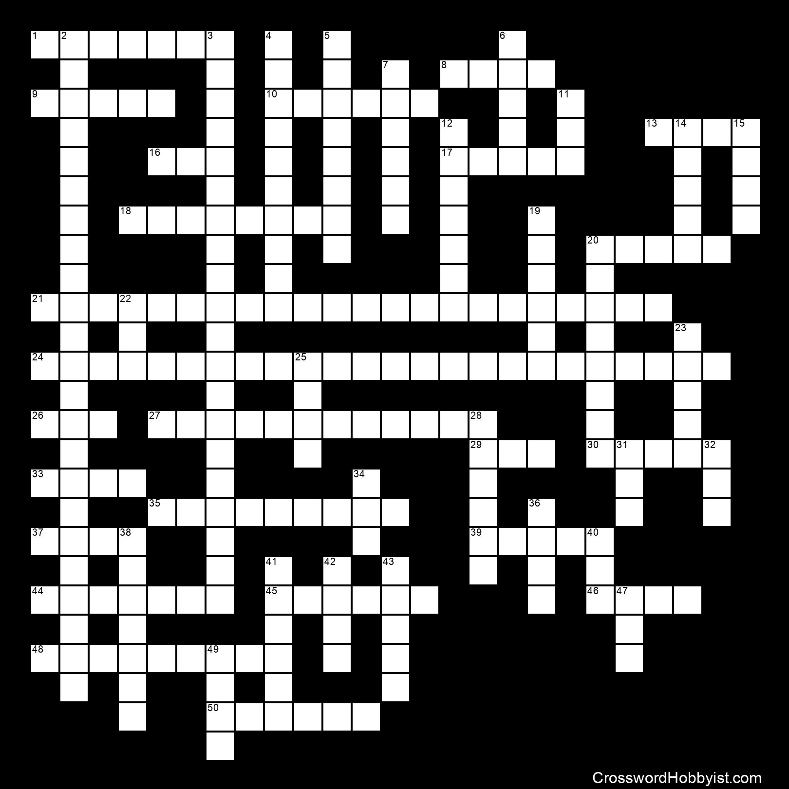 Hymns Crossword Puzzle