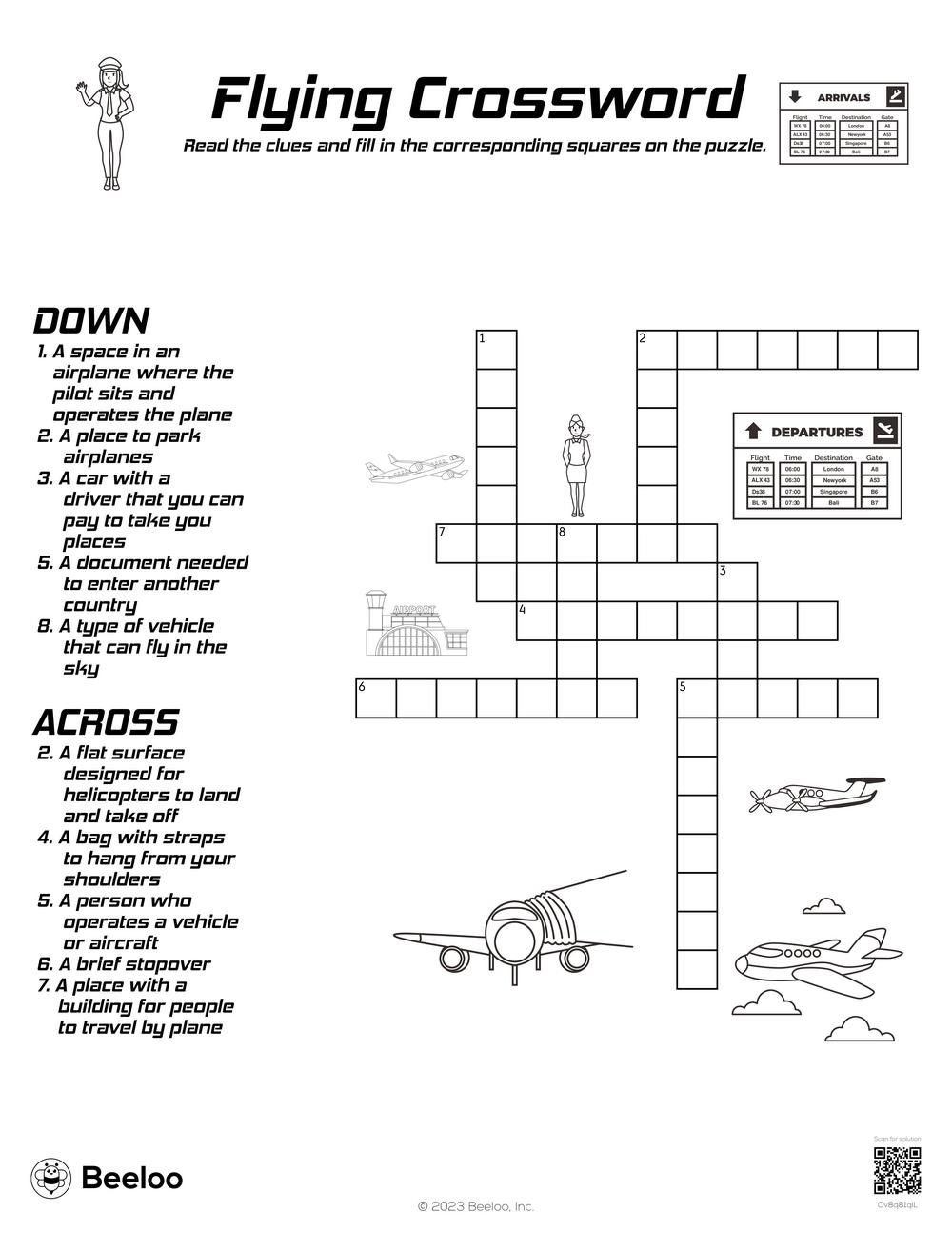 International Airport Area Crossword