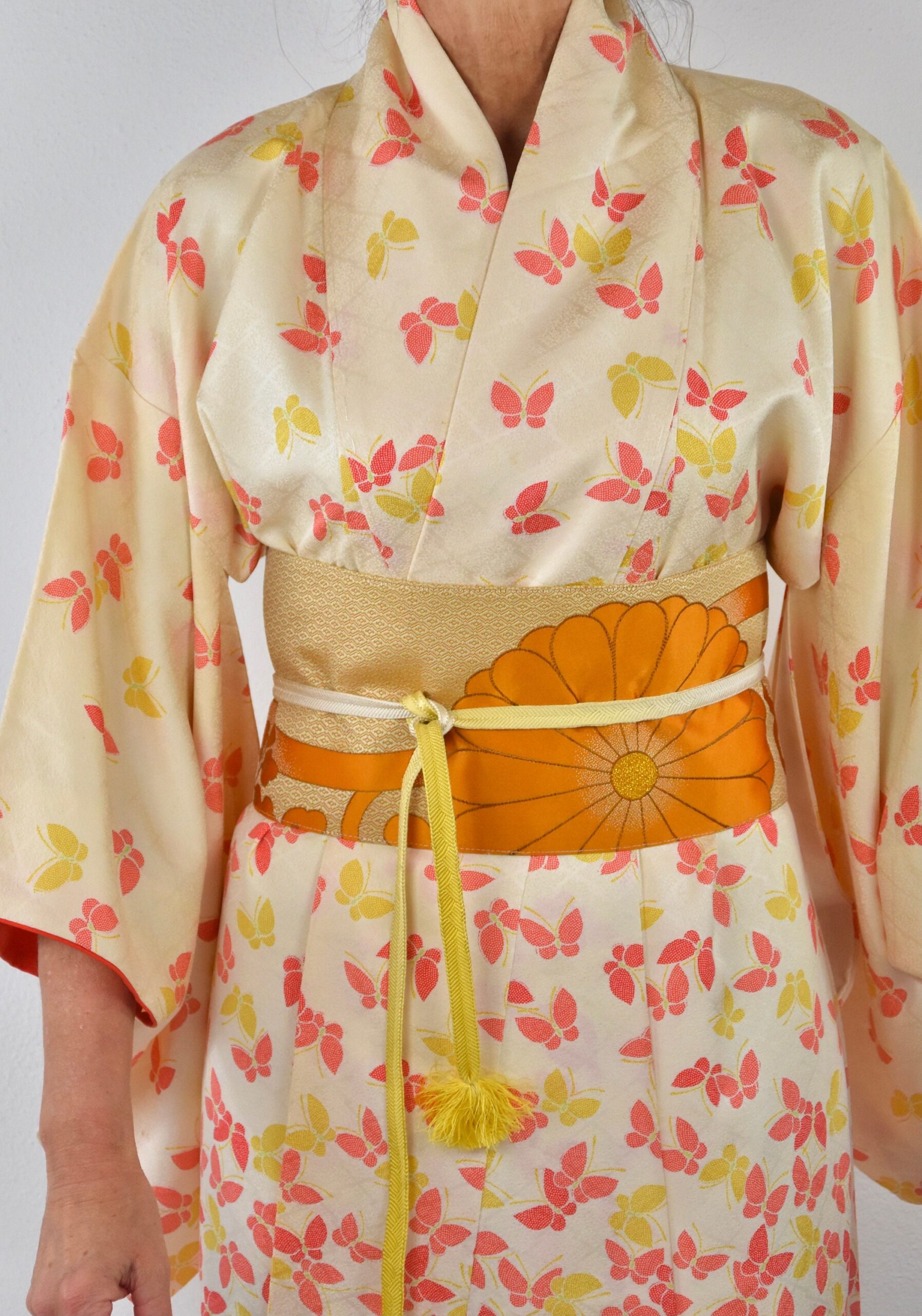 Kimono Belt Easy To Wear Vintage Kimono Silk Obi Short Obi Belt