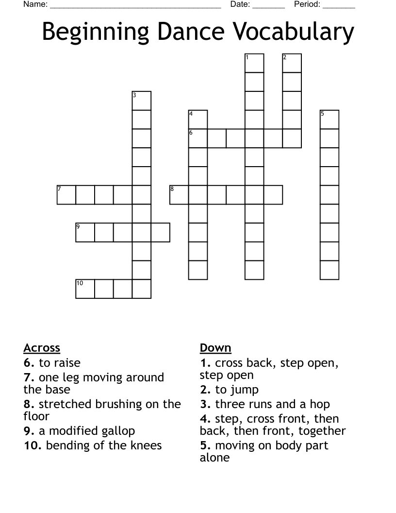 Lively Folk Dance Crossword Prntbl concejomunicipaldechinu gov co