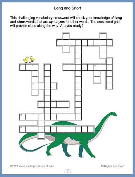 Long Short Story Crossword