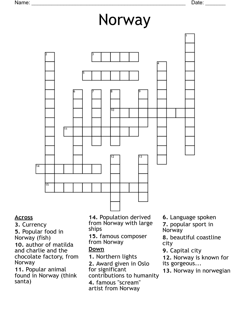 Norway Crossword WordMint