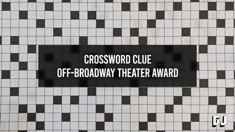 Off Broadway Theater Award Crossword Clue Gamer Journalist