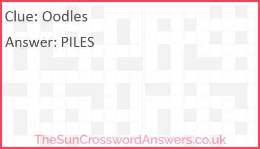 Oodles Crossword Clue TheSunCrosswordAnswers co uk