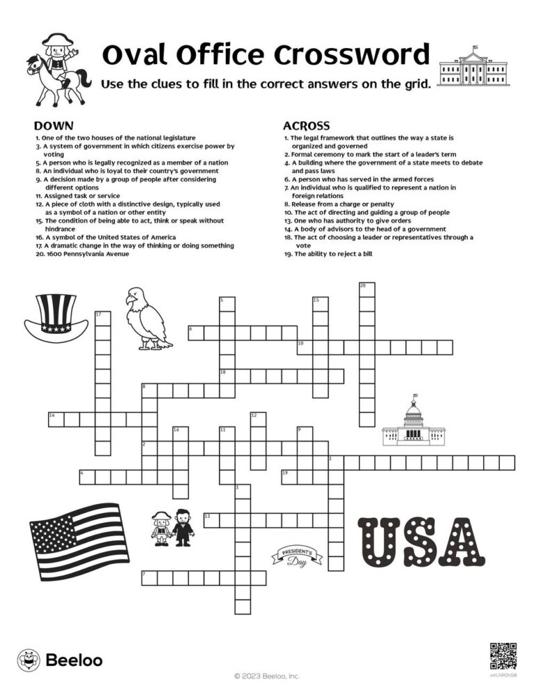 Out Of Office Crossword Prntbl concejomunicipaldechinu gov co