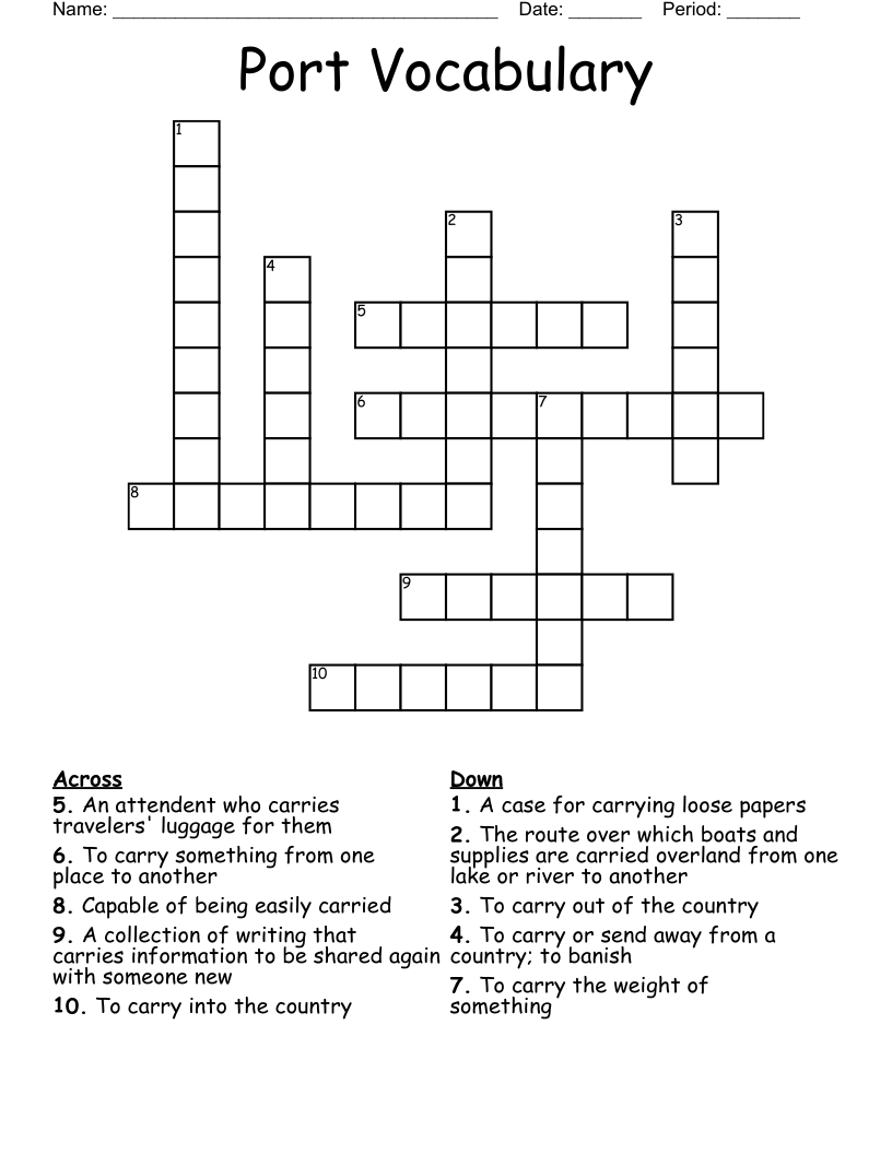 Port Of Iraq Crossword Prntbl concejomunicipaldechinu gov co