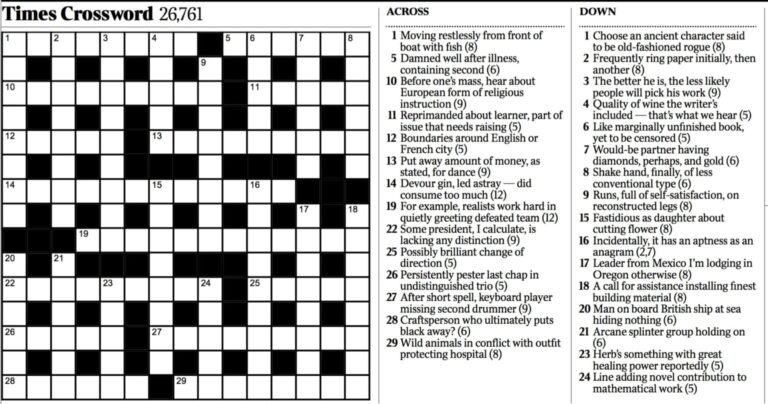 Printable Globe And Mail Cryptic Crossword Printable JD