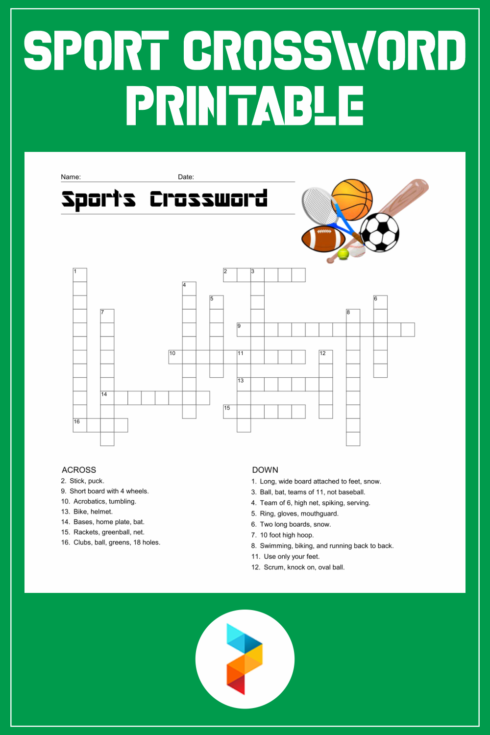 Printable Sports Crossword Puzzles