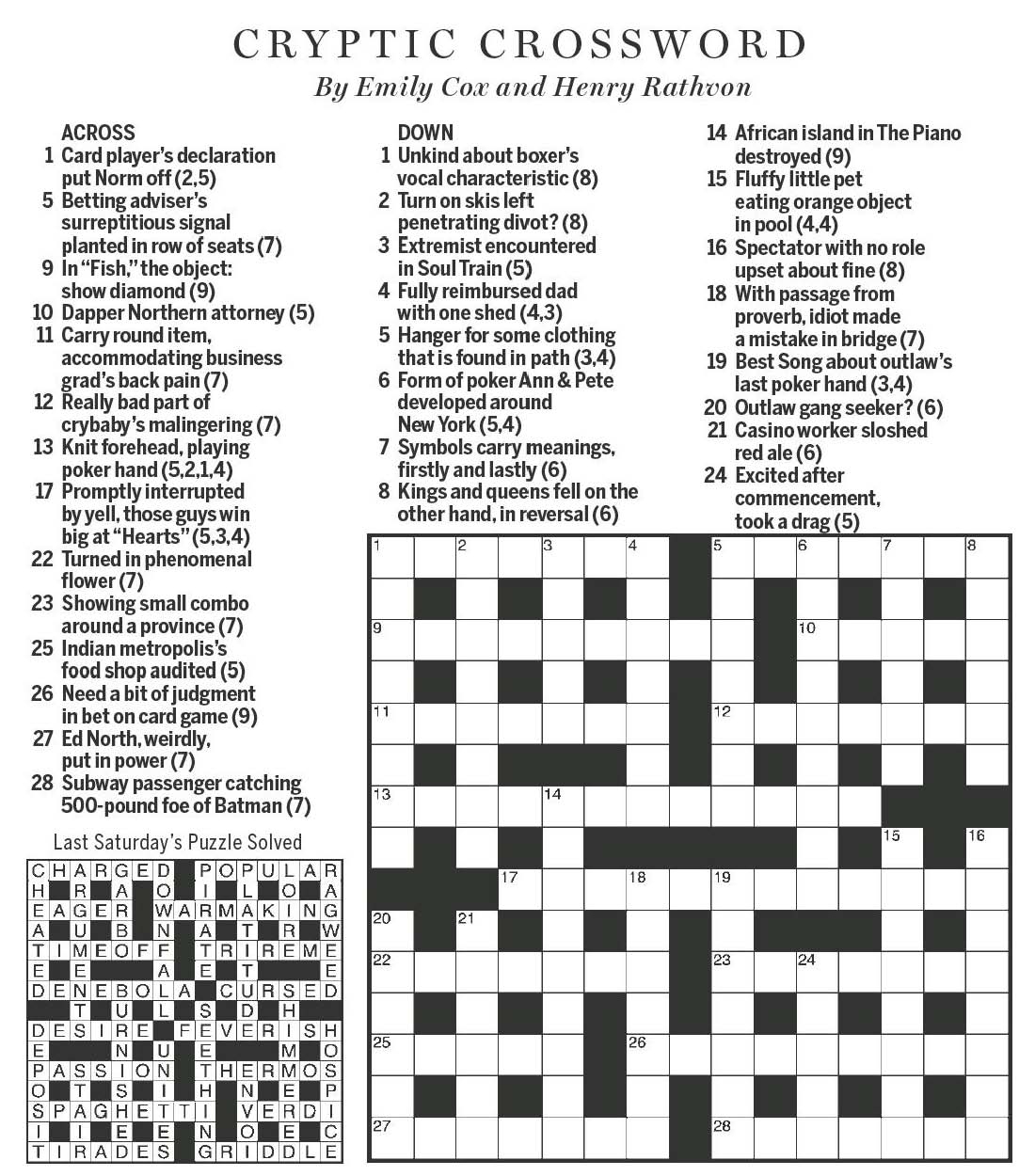 Printable Thomas Joseph Crossword Puzzle For Today Printable Word 