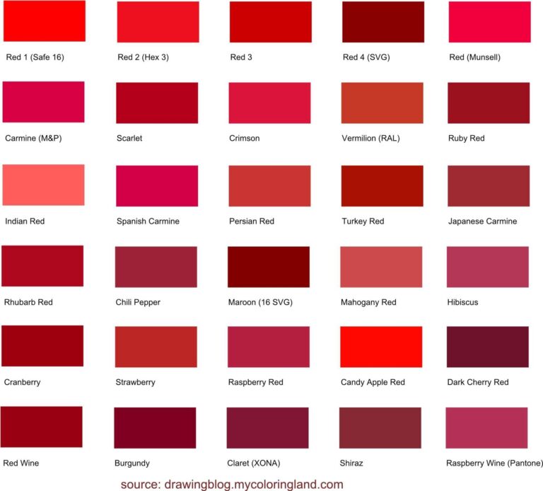  Purplish Red Color Crossword