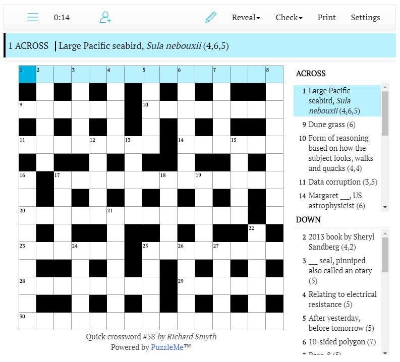 Quick Crossword 58 Ankle Bone 5 New Scientist