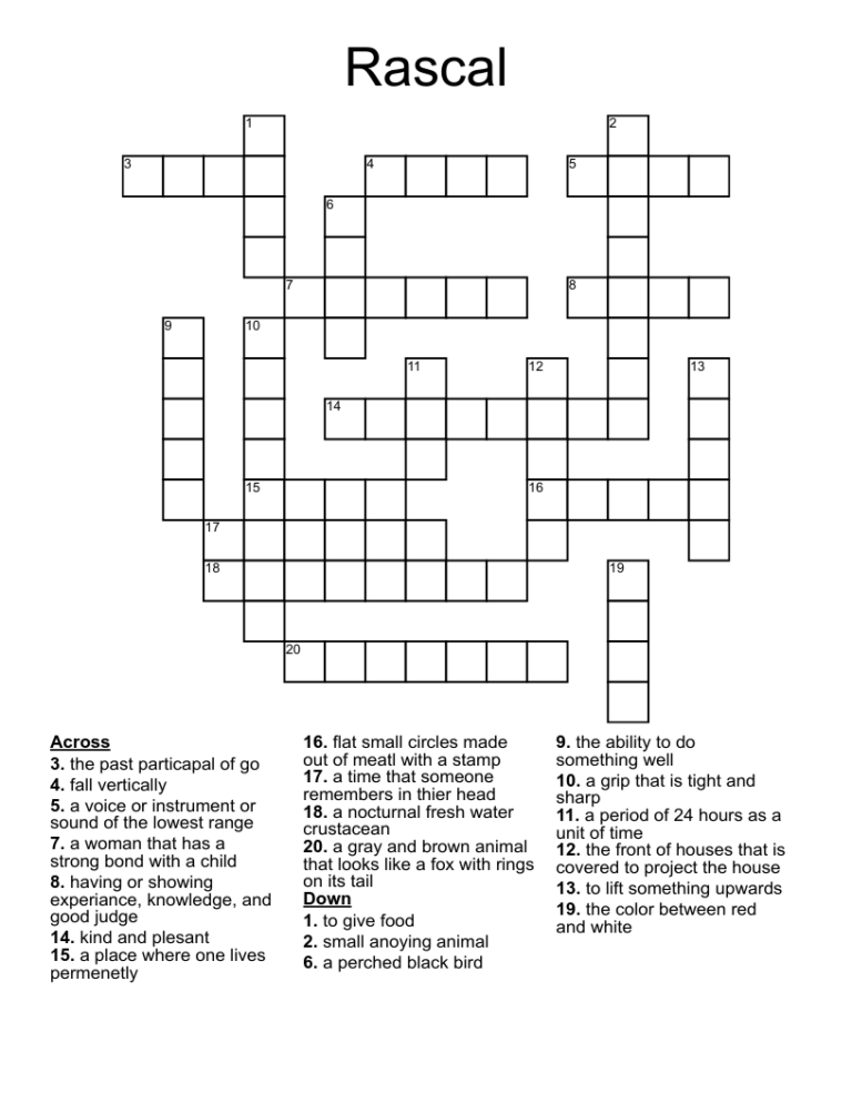 Rascal Crossword WordMint