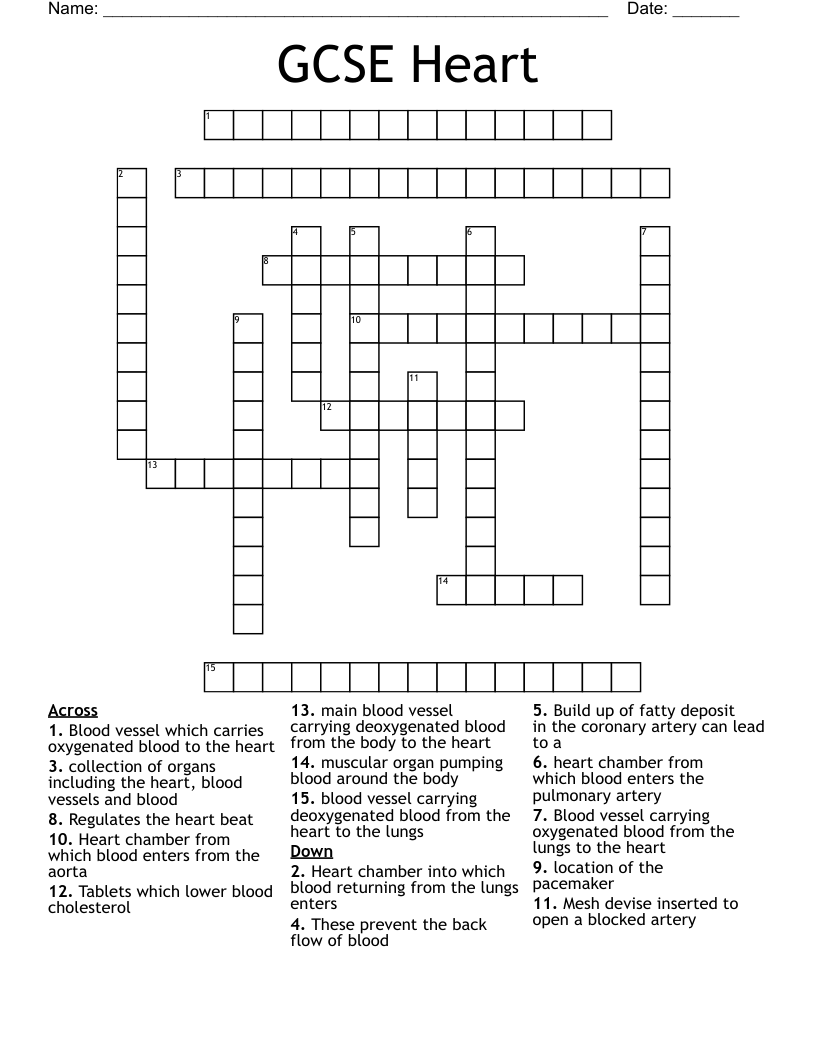 Relating To A Heart Chamber Crossword Promotoroleafblowers