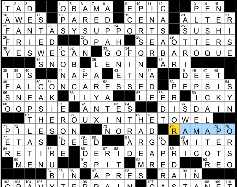 Rex Parker Does The NYT Crossword Puzzle Adds Insult To Injury SUN 8 