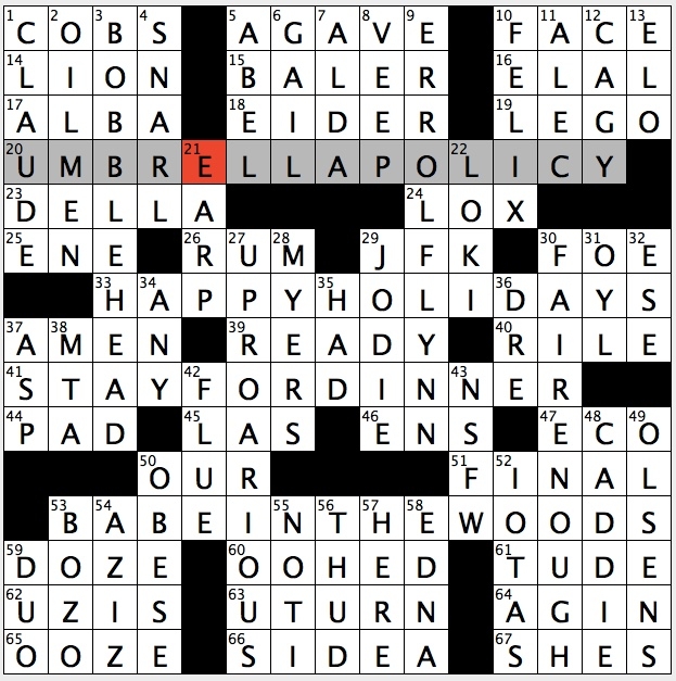 Rex Parker Does The NYT Crossword Puzzle Mythical Mischief maker TUE 