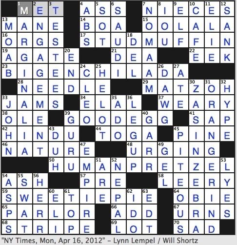 Rex Parker Does The NYT Crossword Puzzle Spelling Clarification That 