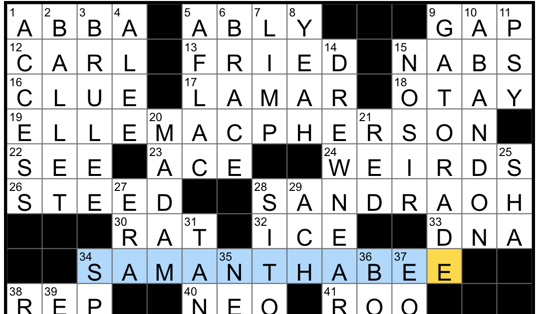 Rex Parker Does The NYT Crossword Puzzle Typical John Le Carr Work