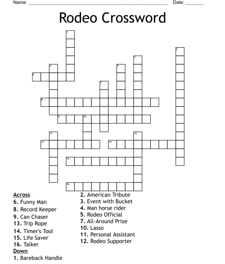 Rodeo Word Search WordMint