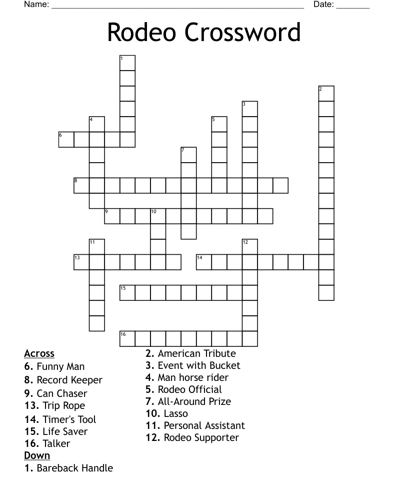 Rodeo Word Search WordMint