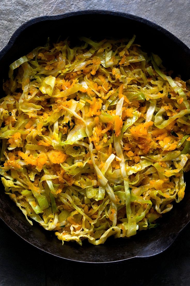 Saut ed Shredded Cabbage And Squash Recipe Recipe Recipes Squash 