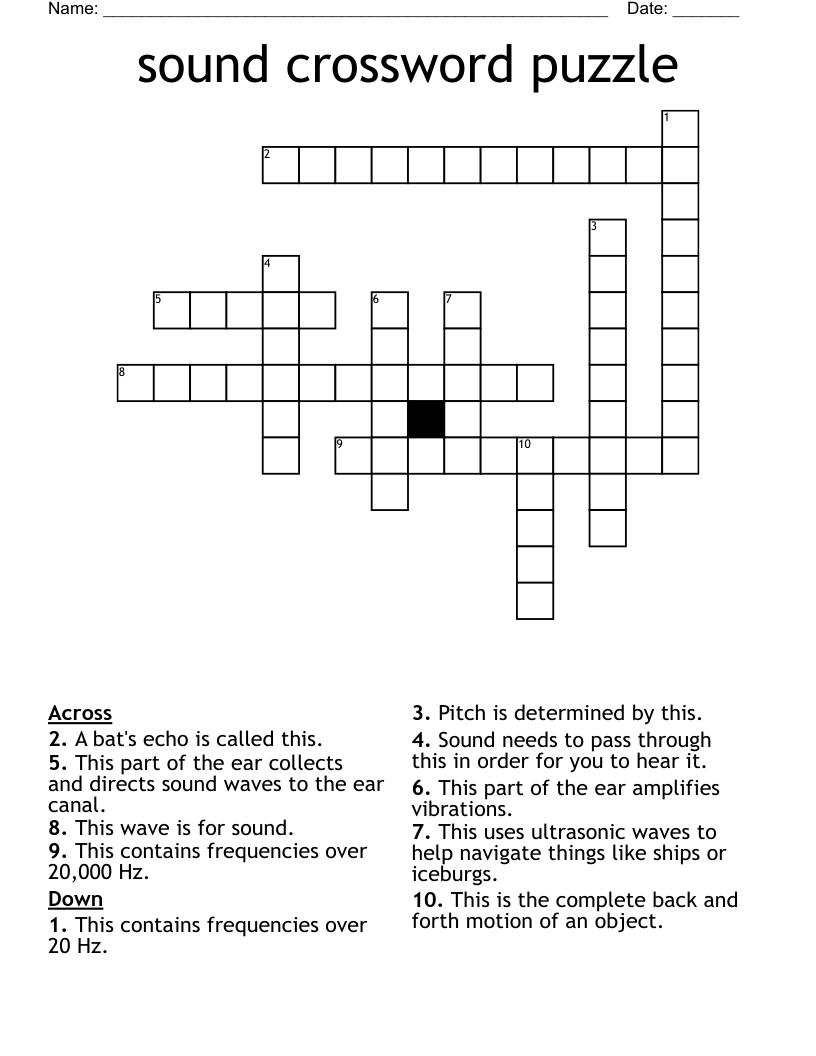 Sound System Crossword Puzzle Clue