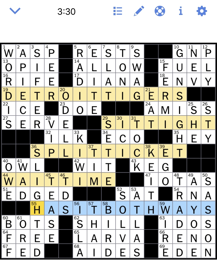 The New York Times Crossword Puzzle Solved Monday s New York Times