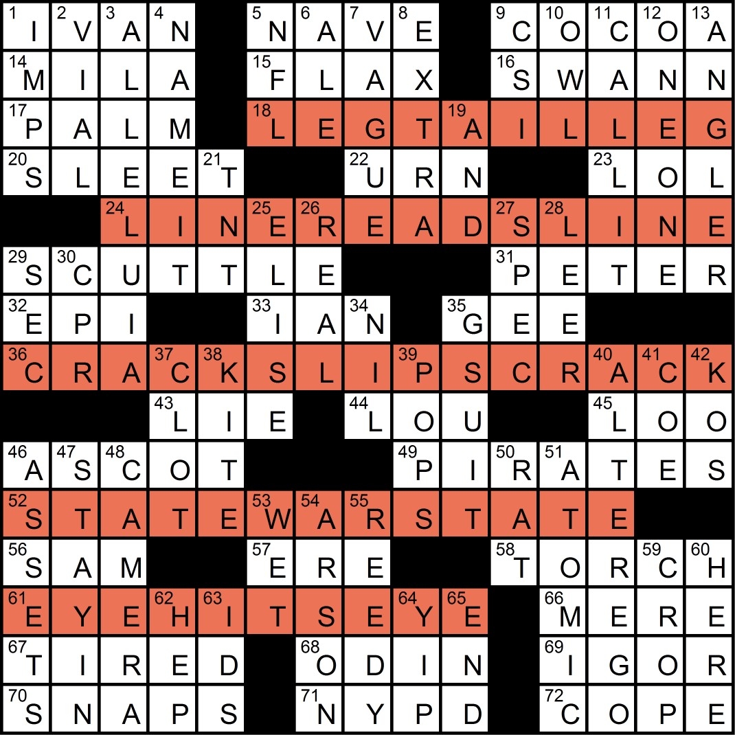 The Puzzle Society Crossword Crossing Few And Far Between By John