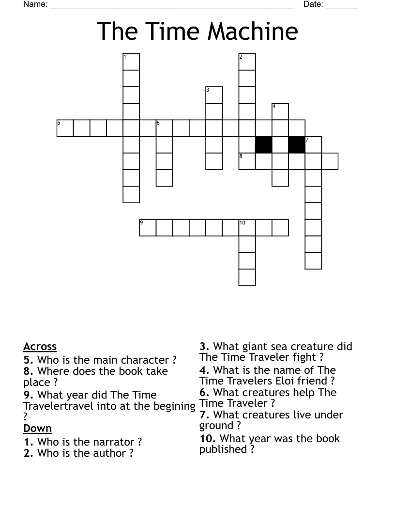 The Time Machine Post Humans Crossword