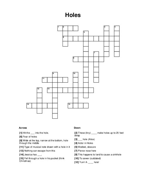 Tool For Making Holes Crossword