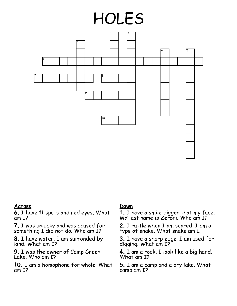 Tool For Making Holes Crossword