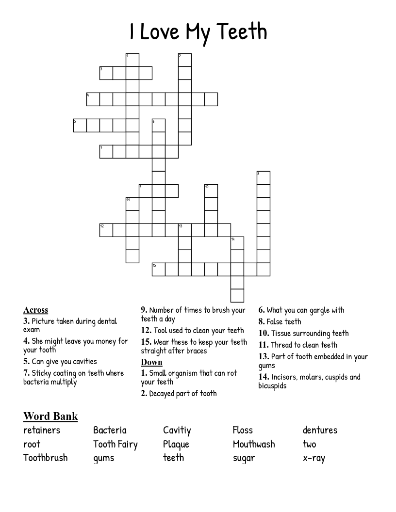 Tools With Teeth Crossword