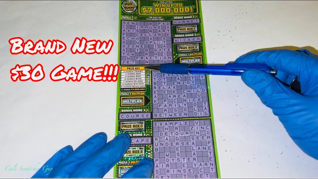TRYING OUT BRAND NEW 30 CROSSWORD XTREME CALIFORNIA LOTTERY SCRATCHERS