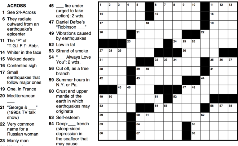 Very Small Amount Crossword