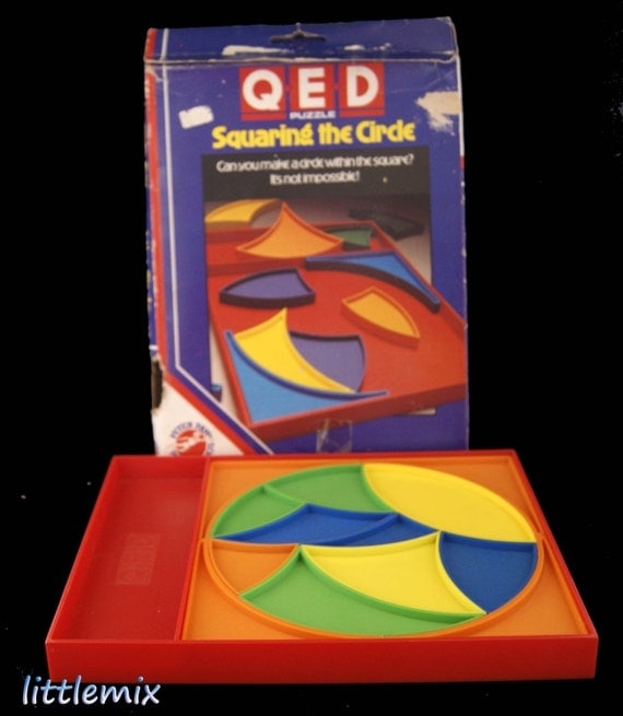 Vintage Qed Puzzle Squaring The Circle Game By Peter Pan