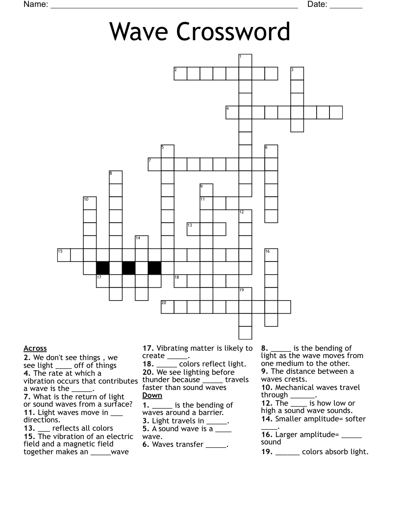 Wave Crossword WordMint