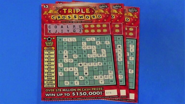 WORDS ON WED 114 THREE 3 TRIPLE CROSSWORD Florida Lottery Scratch 