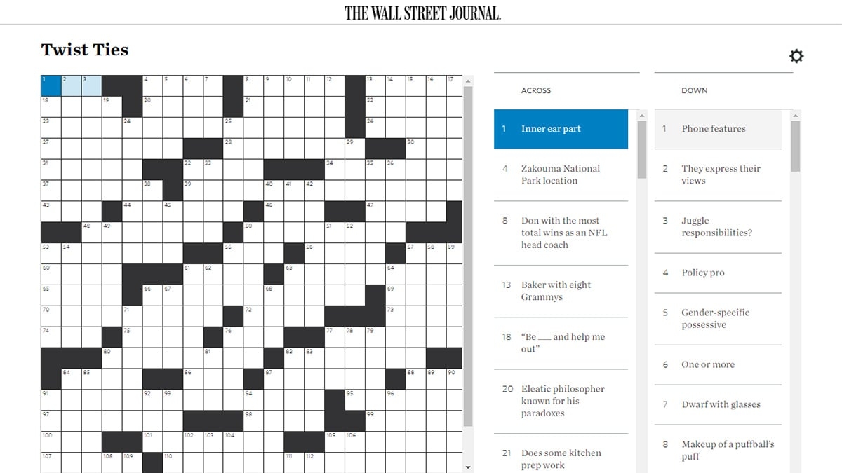 WSJ Crossword December 31 2024 Answers 12 31 24 Try Hard Guides