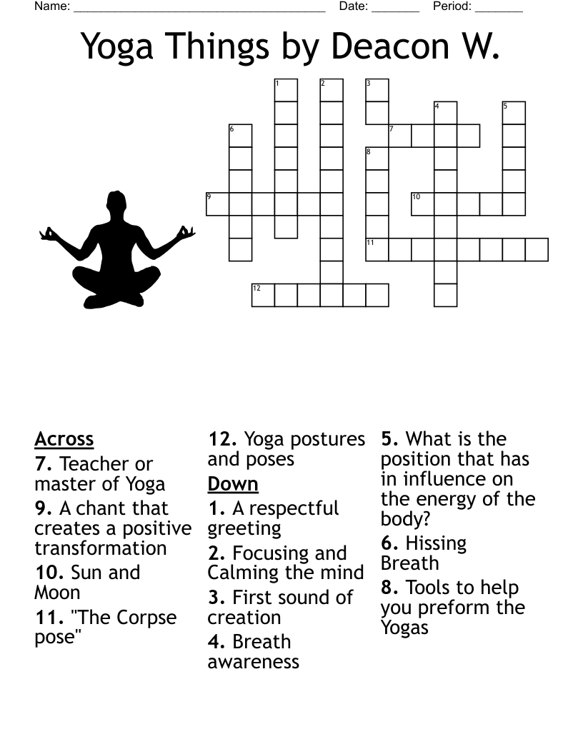 Yoga Position Names Crossword Blog Dandk