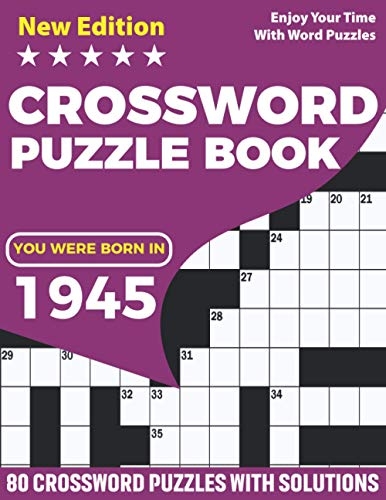 You Were Born In 1945 Crossword Puzzle Book Adults Crossword Puzzle 